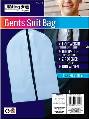 £3.19 • Buy Breathable Men Cost Garment Suit Covers Clothes Dress Carrier Bag Zipper UK
