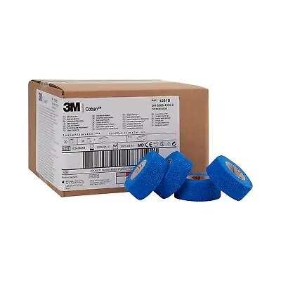 3M Coban Elastic Self-Adherent Cohesive Bandage Blue NonSterile 1  X 5 Yd 30 Ct • $36.88