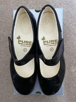 Christian Dietz Pure Wellness Livorno Black Patent Mary Jane Shoes Woman Size 5 • £69