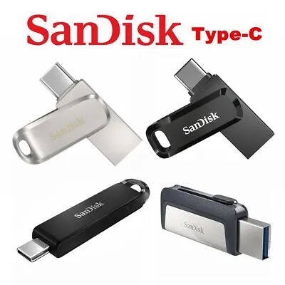 $14.95 • Buy SanDisk Type C USB 3.1 32GB 64G 128G 256G Ultra Dual Luxe Go Flash Drive Memory