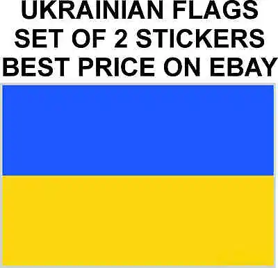 $2.75 • Buy SET Of 2 UKRAINE  Flag Sticker Decal Vinyl  Bumper Ukrainian Car Window