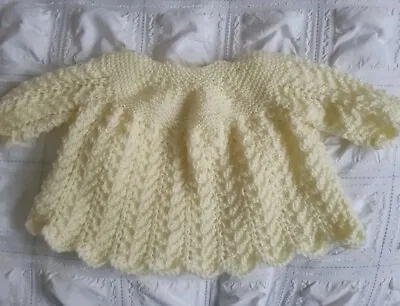 New Hand Knit Baby Girls Angel Top/Dress 0-3 Months • £6.99