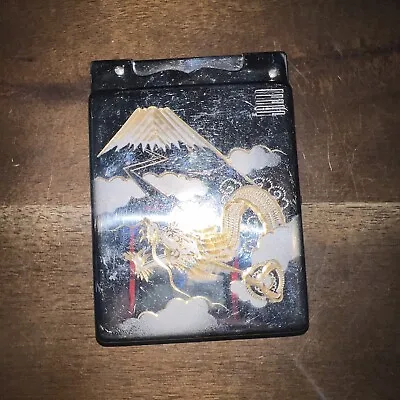 Vintage Cigarette Case And Lighter Etched Dragon Image WW2 Made By D.I.T. • $49.99