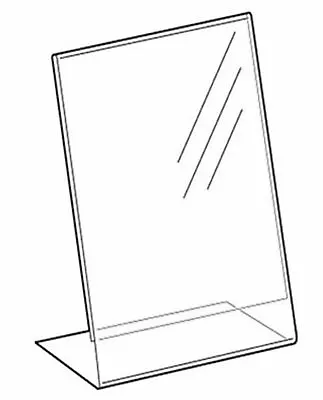 Transparent Acrylic Clear Plastic A7 Portrait Freestanding Poster / Menu Holder • £1.25