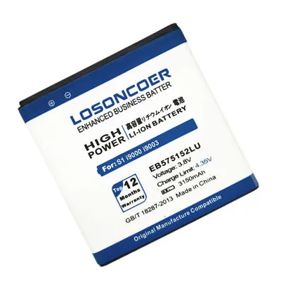 LOSONCOER 3150mAh EB575152LU Battery For Samsung Galaxy I9000 Battery I9003 I900 • £20.38