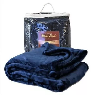 Oversized Mink Touch Luxury Blanket - Navy • $25