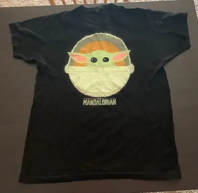 Mandalorian The Child Grogu Men's T-Shirt Large Black • $9