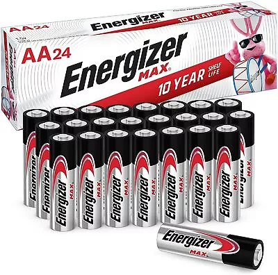 Energizer AA Batteries Double A Max Alkaline Battery 24 Count Bulk Wholesale • $23.99