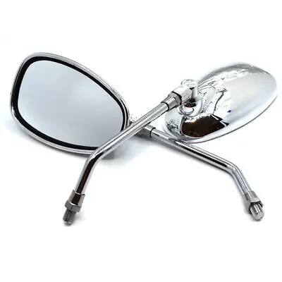 Motorcycle Side Mirrors Chrome For Honda Shadow Spirit 750 1100 VTX1300 VTX1800 • $16.99