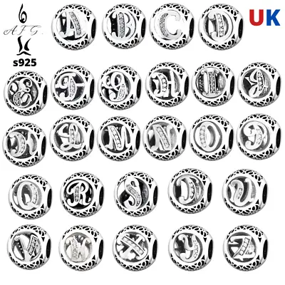 Genuine S925 Charm Bead Alphabet Birthday Names Letter A - Z  AFG - UK • £17.99