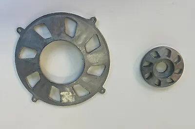 VW BUG/BUS ALTERNATOR PULLEY BACKING PLATE  2 PC COVER SET RAW FINISH 13-1600cc • $16.95