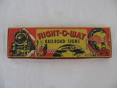 Vintage Marx Marline Trains O/O-27 Right-O-Way Railroad Signs (Set Of 12) NOS • $24.99