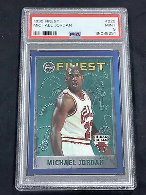 Michael  Air  JORDAN 1995 Topps FINEST #229 Chicago Bulls NEW PSA 9 Mint '95 • $79.99