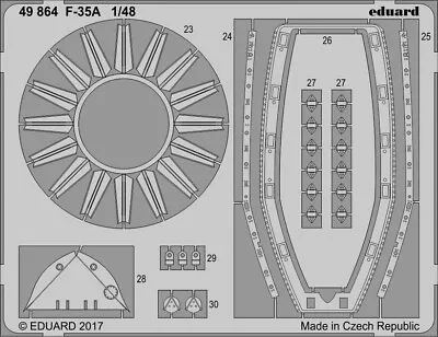 Eduard 1/48 F-35A Lightning II Cockpit+Interior (Meng) 49864 • $16.79