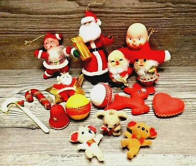 Bulk VTG Lot 16x 1950 Japan Flocked Foam Christmas Tree Ornament Decoration Mice • $34.95