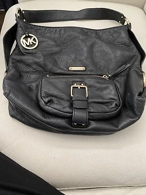Michael Kors Austin Leather Large Shoulder Tote Bag Black • $69.91