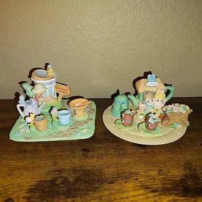 PRECIOUS MOMENTS By Enesco Friendship Mini Tea Set Flower Shop Grandma's Garden • $40