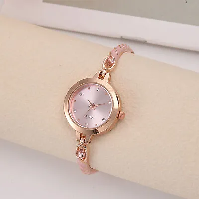 $13.10 • Buy Bracelet Watch For Women Rhinestone Dress Analog Quartz Bangle Watch Wristwatch