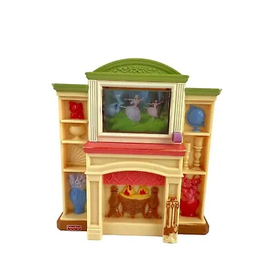 Mattel Loving Family Dollhouse Musical Fireplace With TV Working Vintage • $9.94