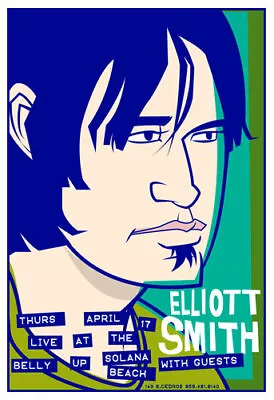 Scrojo Elliott Smith 2003 Poster Belly Up Tavern Solana Beach ElliotSmith_0304 • $34.99