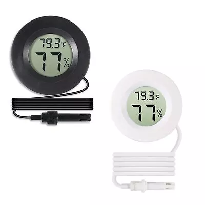 2pcs Mini Digital Thermometer Hygrometer With Probe Humidity Temperature Gauge W • $17.31