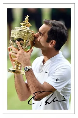£2.99 • Buy Roger Federer Signed Photo Print Autograph Wimbledon Tennis