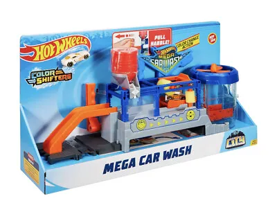 Hot Wheels FTB66 City Mega Car Wash  Play Set With Diecast & Mini Toy Car • $79.95