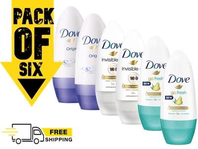 £5.99 • Buy Dove Women's Anti-Pespirant Deodorant Roll On 50ml Pack Of 1, 3 Or 6