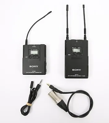 Sony UTX-B2 Transmitter & Sony URX-P2 Receiver + Mic. Freq Range 606 To 630MHz • £219.99