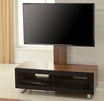 TNW Munich TV Stand With Bracket For Up To 55  TVs - Walnut And Black • £199.99