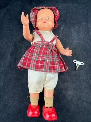 Vintage 1950's  Large Wind Up Walking Doll Made In Japan 14  Tall • $99.99