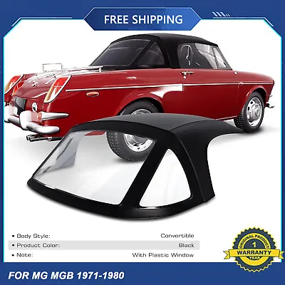 Convertible Soft Top For MG MGB 1971-1980 L4 1.8L Coupe With 3 Plastic Windows • $240.98