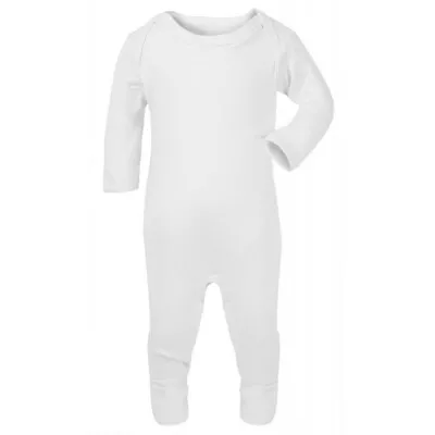 White Baby Grow Boy Girl Sublimation Plain Chest Rompersuit Bodysuit Sleepsuit • £15.99