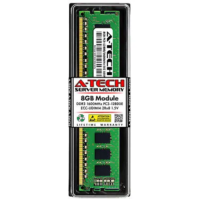 8GB DDR3 PC3-12800E ECC UDIMM Kingston HP669239-081-HYA Equivalent Memory RAM • $10.99