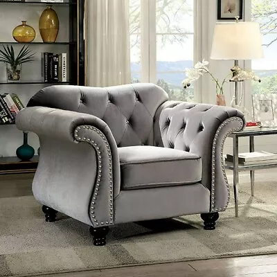 $480 • Buy Velvet Designer 1 Seater Chair Living Room Lounge 