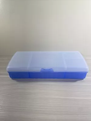 Tupperware Lunch N Things Divided Container Organizer Blue Sheer New! • $19.84