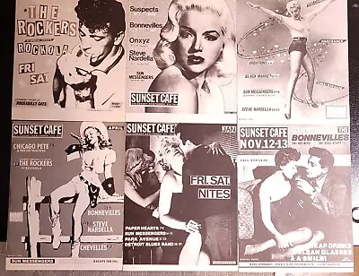 VINTAGE DETROIT~ROCK/PUNK/FILM FLYERS~Sunset Cafe Hamtramck~lot Of 7 1 Dup. • $25