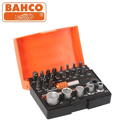 Bahco 2058/S26 1/4  Bit & Socket Set For SL/PH/PZ/TX/Hex Head Screw - 26 Pcs • $29.81