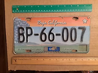 License Plate Mexico Baja California Grapes Truck BP - 66 - 007 (double O7) • $21.59