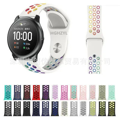 For Garmin Vivoactive 4 Silicone Watch Band Strap Rainbow 22mm Wristbands • $16.99