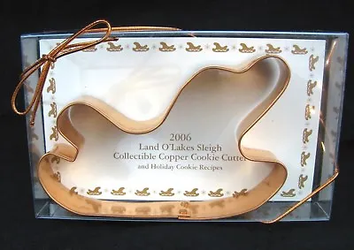 New Copper Sleigh Holiday Christmas Cookie Cutter + Recipe 2006 Land O Lakes • $12.99