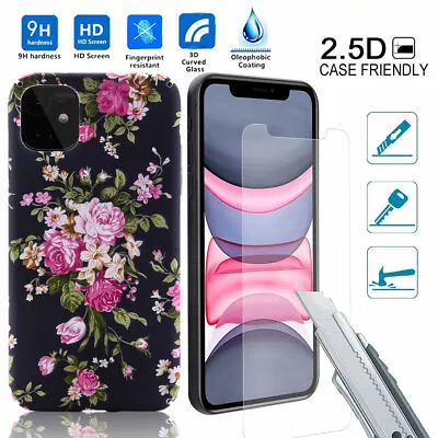 Fashion Slim 3D Retro Vintage Flower Glowing Case Cover For IPhone 11 Pro XR 8 7 • $24.69