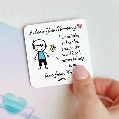 Personalised Love Mummy Metal Fridge Magnet Mothers Day Keepsake Gift From Son • £4.99