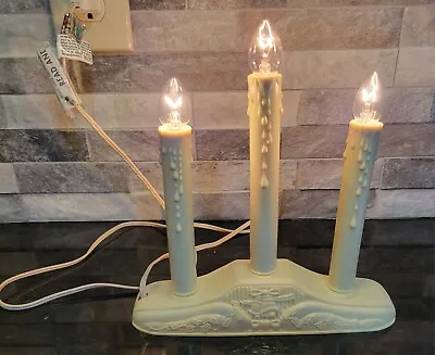 Vintage Christmas 3 Lite Candolier Electric Light Candelabra Dripping And Bells • $9.99