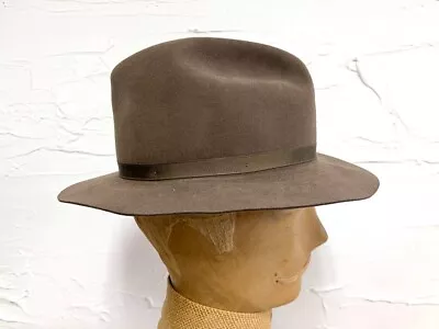 Vintage Fedora Hat Brooks Brothers Sz 7 1940s-50s NICE Made In USA Mink Brown • $144.48