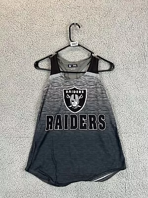 Oakland Raiders Tank Top Womens Small Athletic Fit Gray NFL Football Logo • $15.99