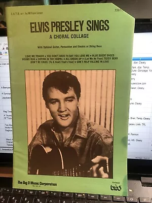 6x9 Choral Sheet Music ELVIS PRESLEY SINGS: A CHORAL COLLAGE • $8