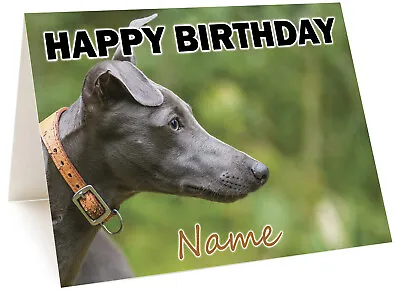 £3.49 • Buy Personalised Whippet Birthday Card - ANY RELATIVE FAMILY FRIEND NAME