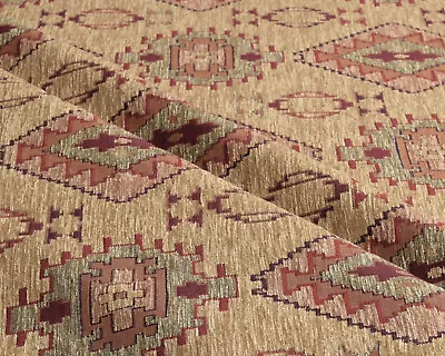 £19.32 • Buy Kilim Ethnic Fabric Upholstery Tapestry Southwestern Boho Native Yellow Mexican