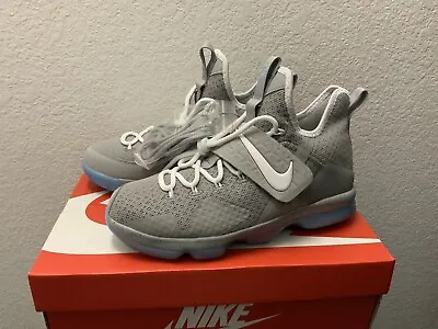 Nike Lebron 14 XIV (GS) Mag Marty McFly Gray Blue 859468-005 Youth Sz 6.5Y • $90